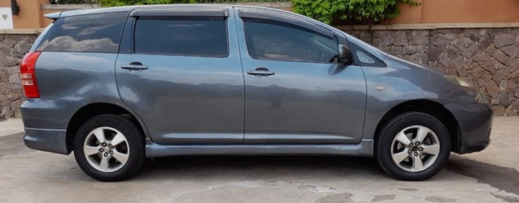 Book a comfortable Toyota Wish 7-seater for your Ugandan trip. Ideal for families and groups seeking affordable, reliable, and spacious transport.